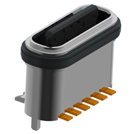 XB-TYP C 6P vertikale wasserdichte Basis L=7.15mm (mit Stahlblech) (U-förmige Zinklegierung Schale)